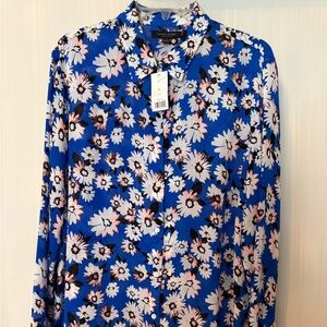 Banana Republic Blue Floral Women's Blouse